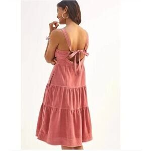 Anthropologie Pilcro Tiered Corduroy Midi Dress Size 2‎ NWT